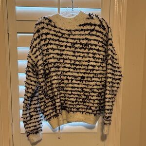 Ann Taylor Textured Black and White Sweater